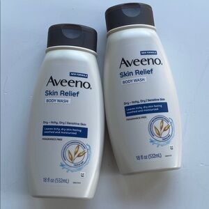 Aveeno Skin Relief Body Wash Fragrance Free Dry Itchy Sensitive Skin 18 oz